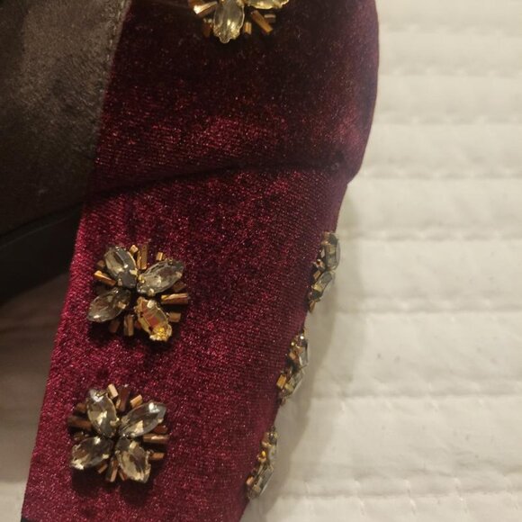 Anthropologie Farylrobin Suede Velvet Fawcett Booties Sz 8 - Picture 11 of 11